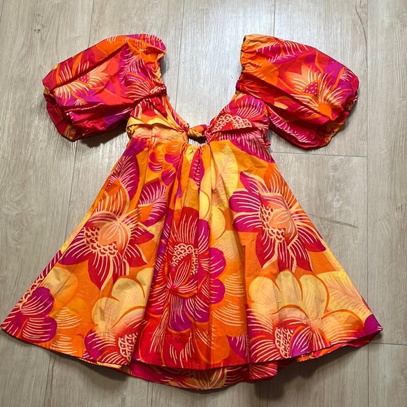 FARM RIO Summer Garden Ombre Mini Dress, SIZE LARGE 0760 - Picture 5 of 8